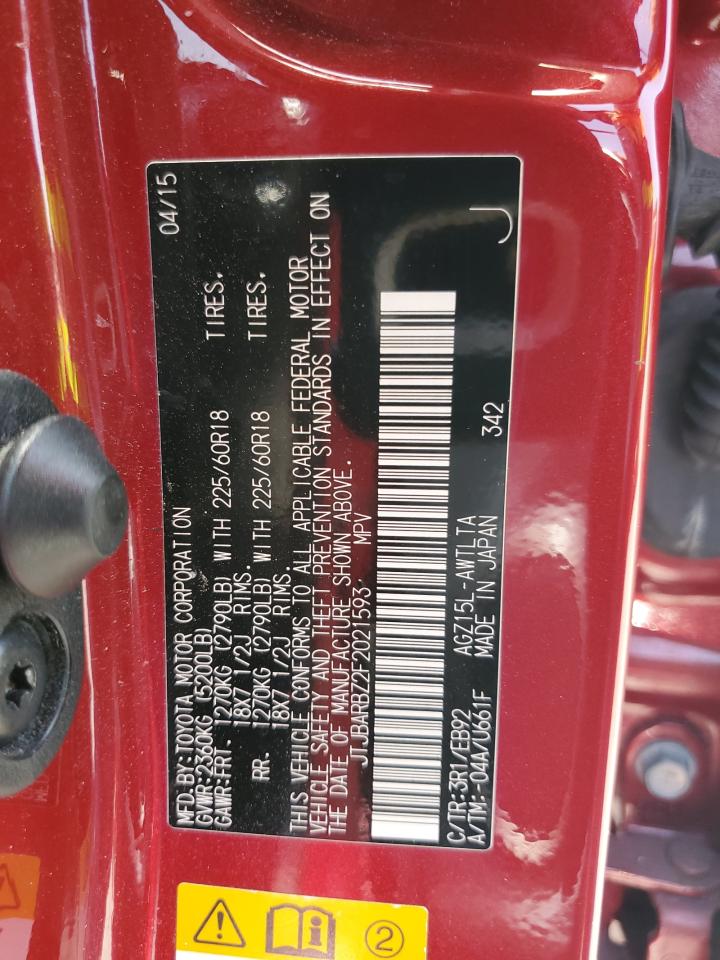 2015 Lexus Nx 200T VIN: JTJBARBZ2F2021593 Lot: 56943015