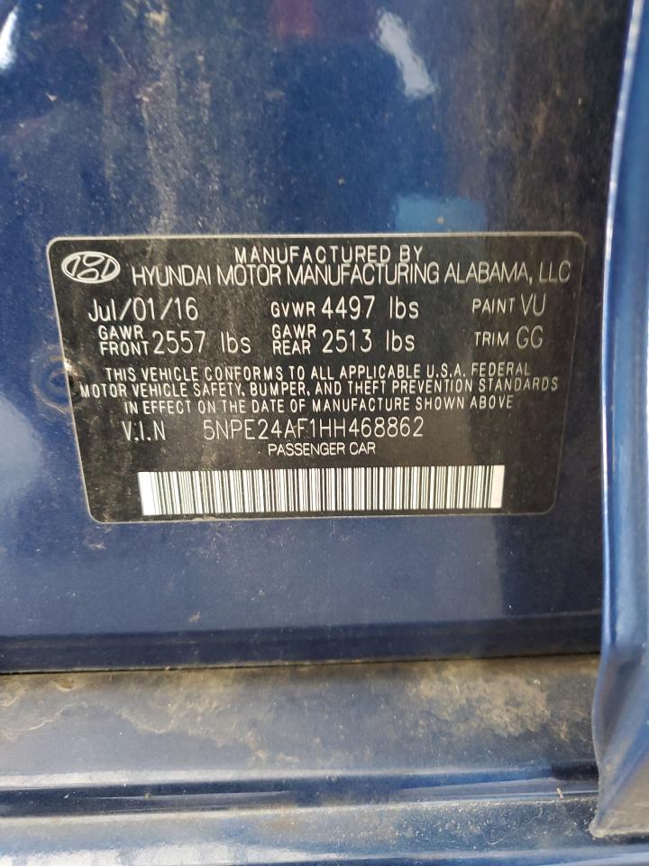 2017 Hyundai Sonata Se VIN: 5NPE24AF1HH468862 Lot: 56667085