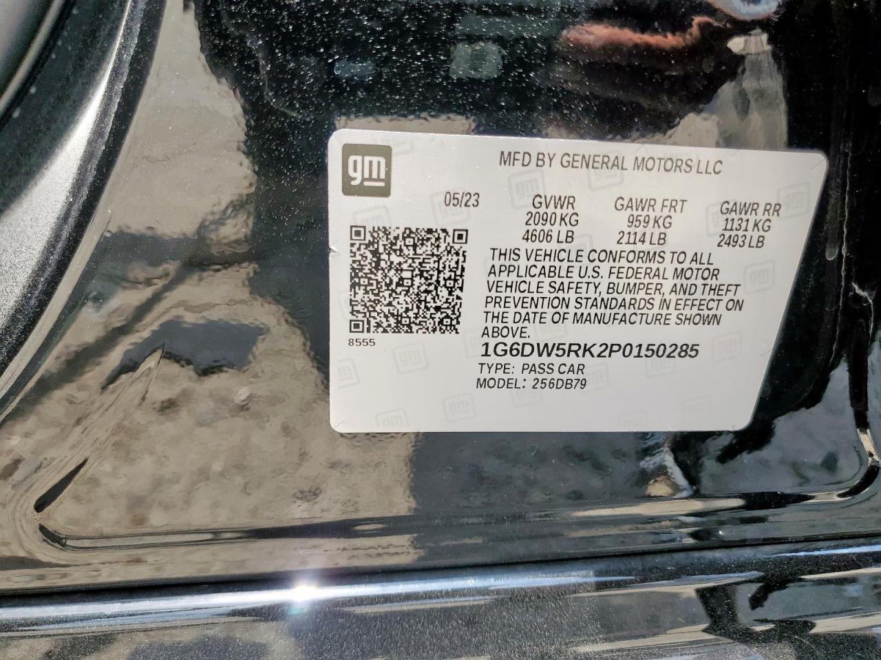 2023 Cadillac Ct5 Luxury VIN: 1G6DW5RK2P0150285 Lot: 58077035