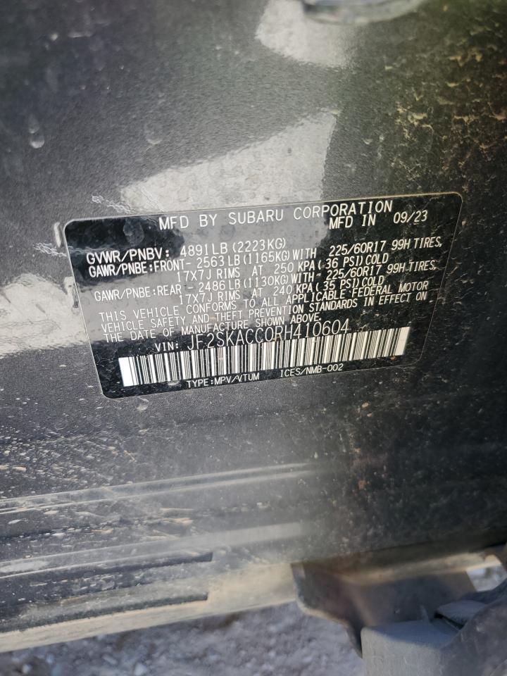 2024 Subaru Forester Premium VIN: JF2SKACC0RH410604 Lot: 57348035