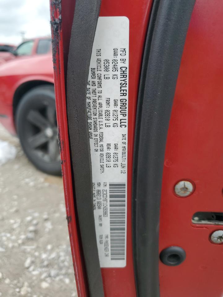 2012 Dodge Challenger R/T VIN: 2C3CDYBT1CH269863 Lot: 56380945