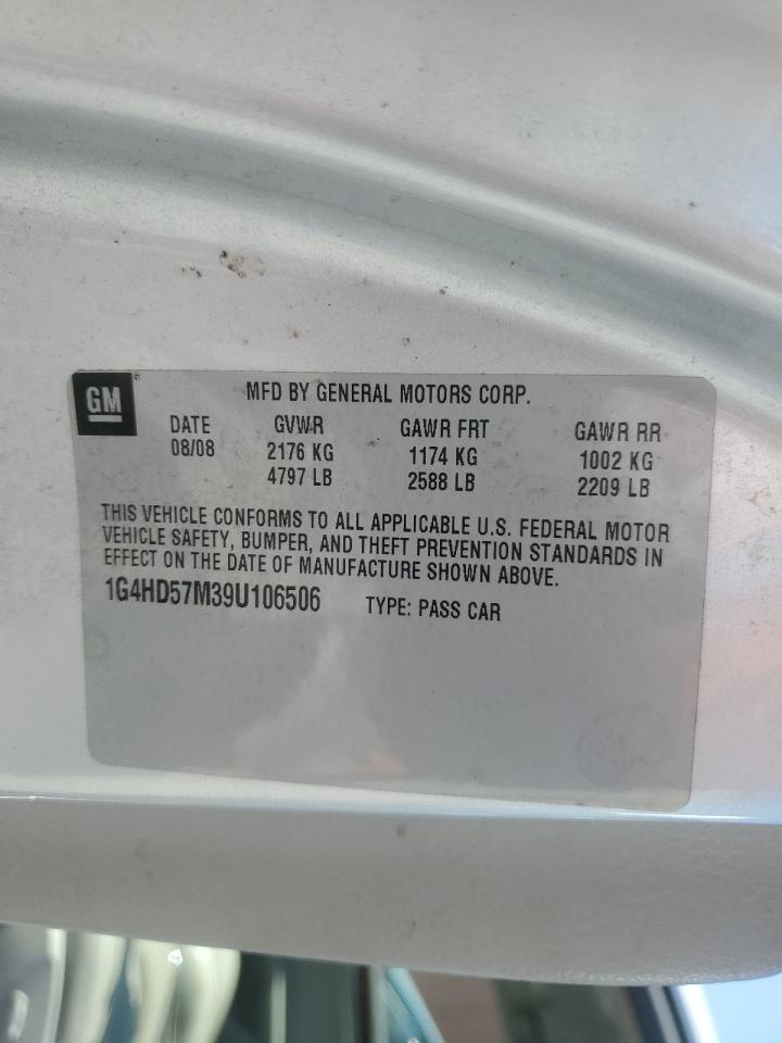 2009 Buick Lucerne Cxl VIN: 1G4HD57M39U106506 Lot: 56907885