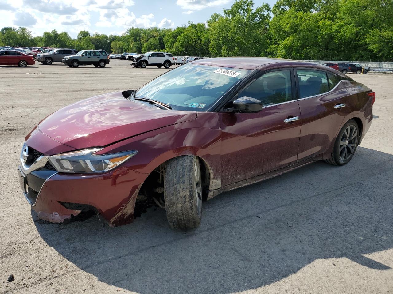 2017 Nissan Maxima 3.5S zu verkaufen in Ellwood City, PA - Undercarriage