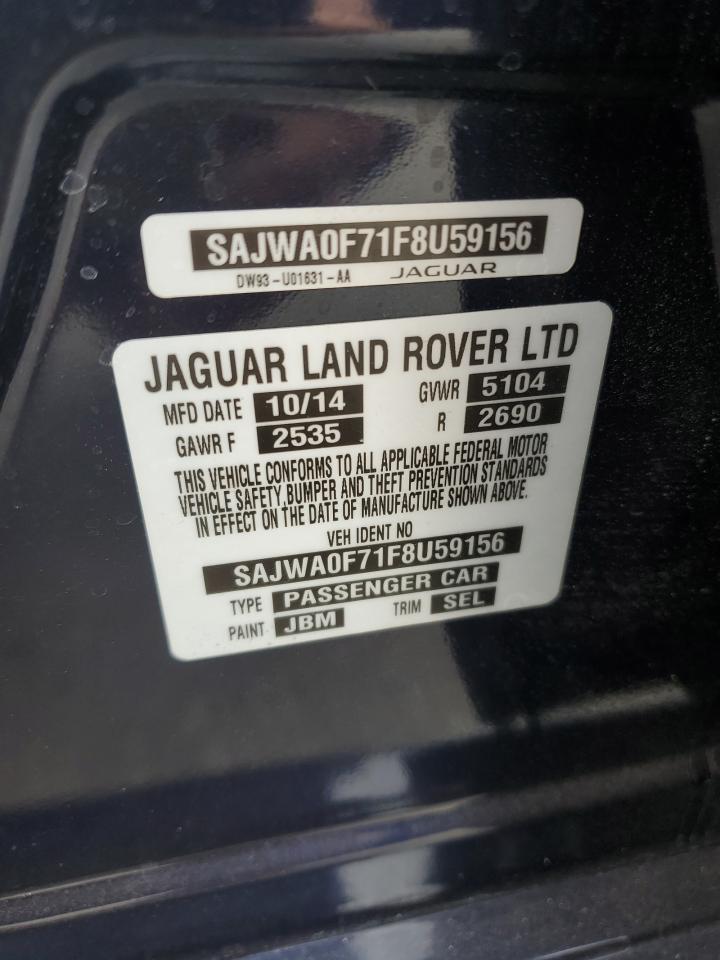 2015 Jaguar Xf 3.0 Sport VIN: SAJWA0F71F8U59156 Lot: 55249935