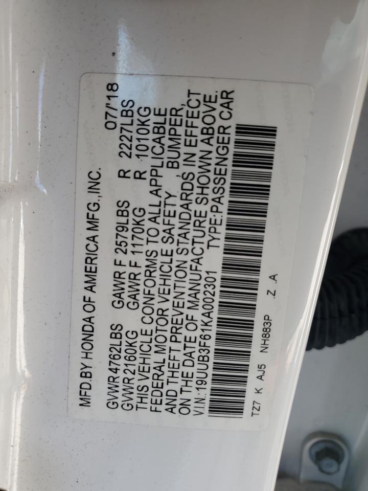 2019 Acura Tlx Technology VIN: 19UUB3F61KA002301 Lot: 56480095