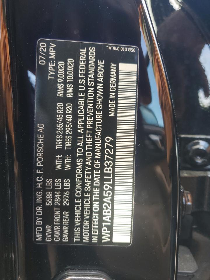 2020 Porsche Macan S VIN: WP1AB2A59LLB37279 Lot: 56124765