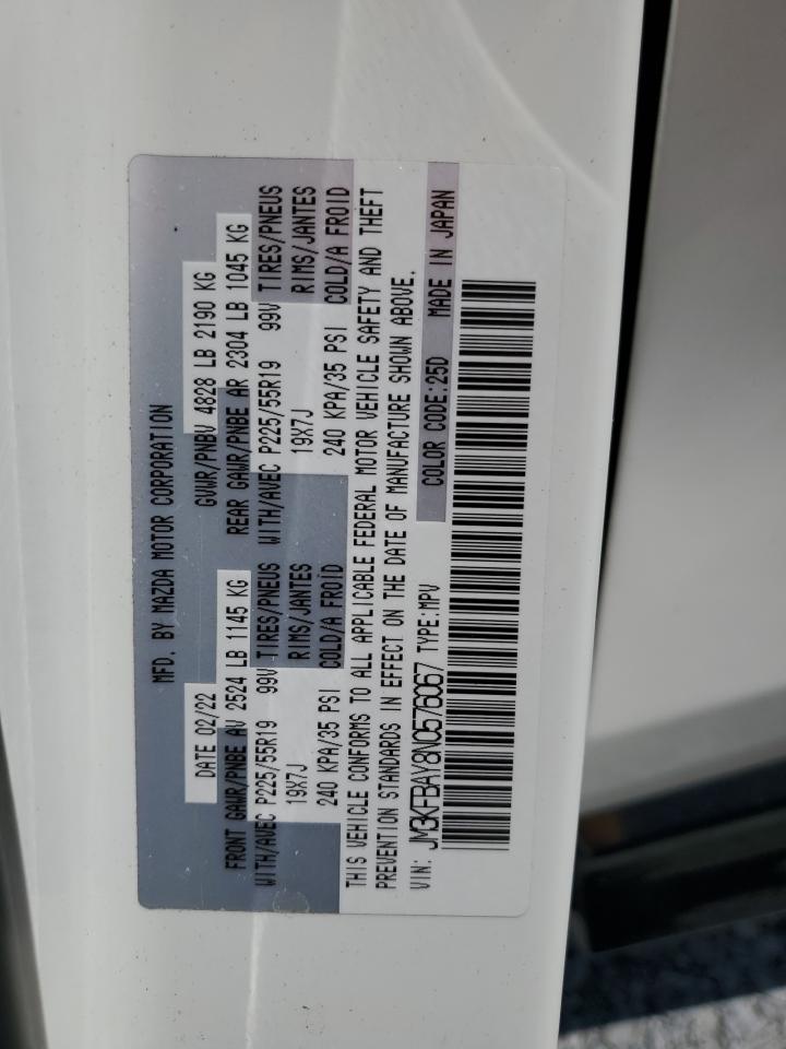 2022 Mazda Cx-5 VIN: JM3KFBAY8N0576067 Lot: 56996985