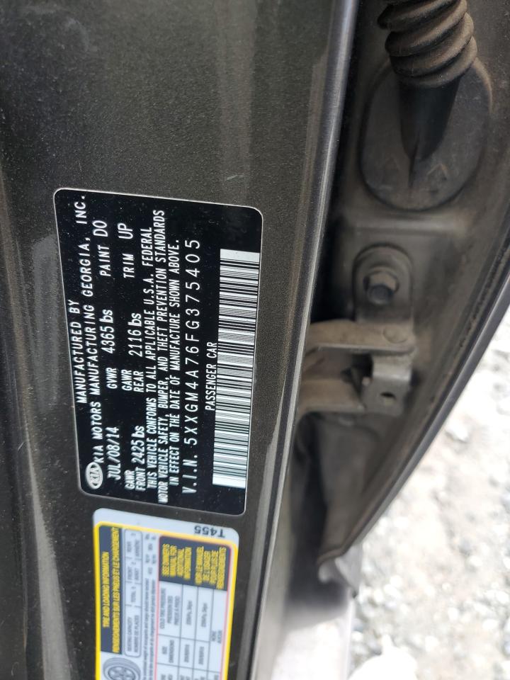 2015 Kia Optima Lx VIN: 5XXGM4A76FG375405 Lot: 56514865