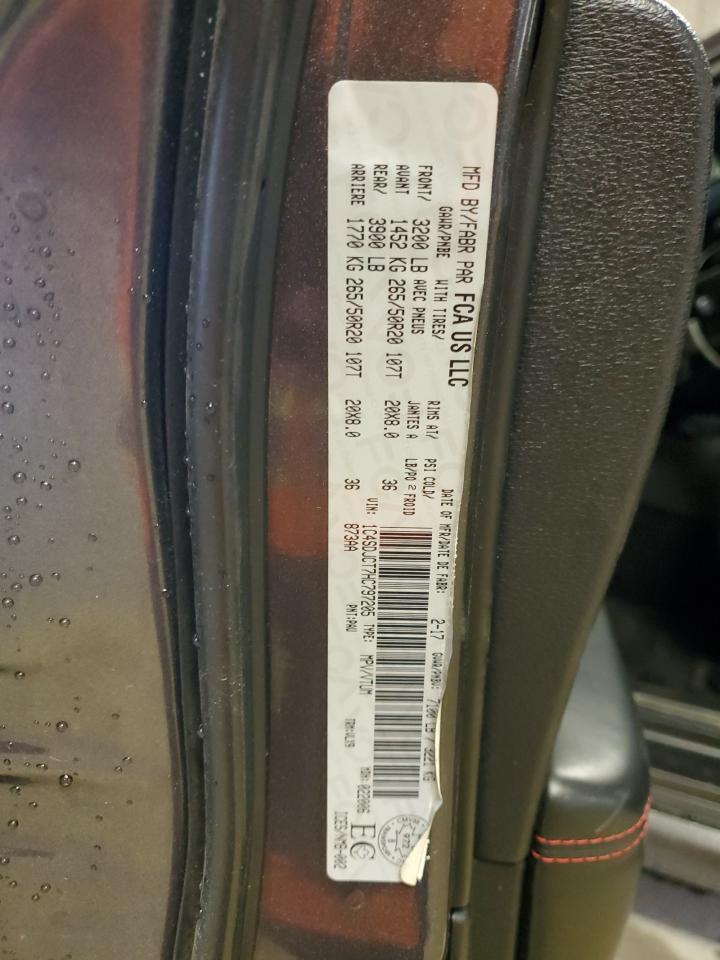 2017 Dodge Durango R/T VIN: 1C4SDJCT7HC797205 Lot: 57562775