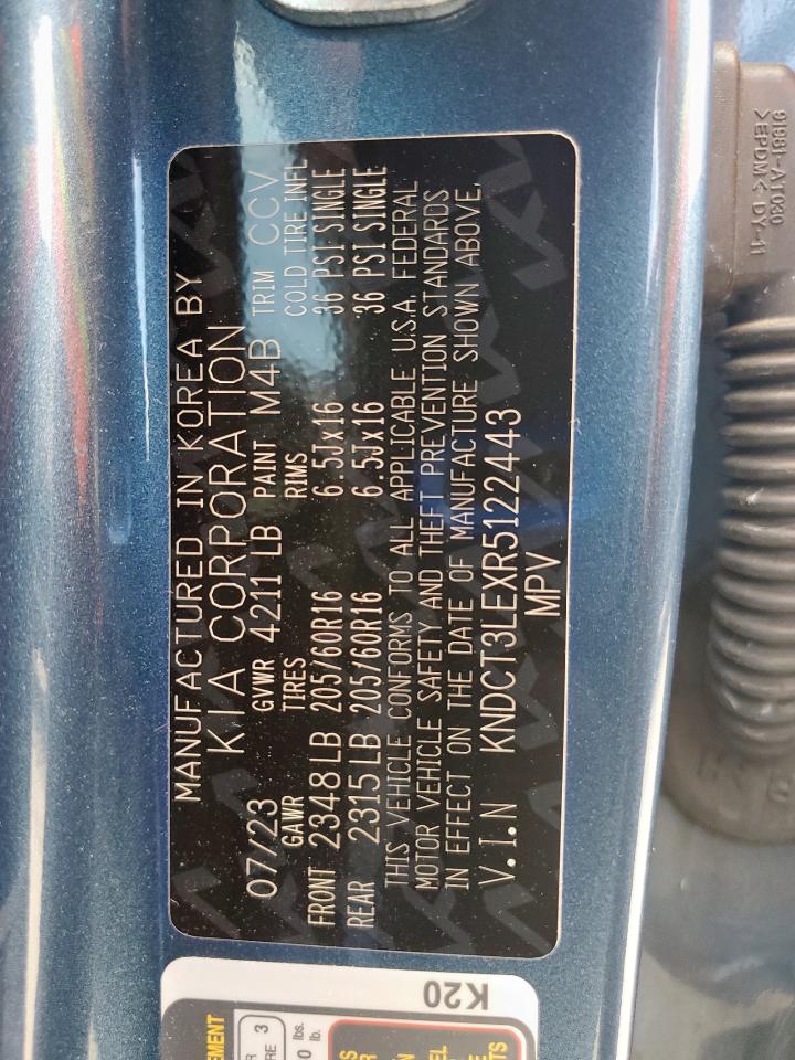 2024 Kia Niro Sx VIN: KNDCT3LEXR5122443 Lot: 56567395