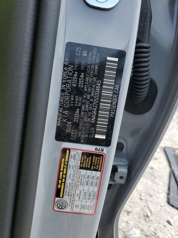 2025 Kia K5 Gt Line VIN: KNAG64J70S5334645 Lot: 56725125