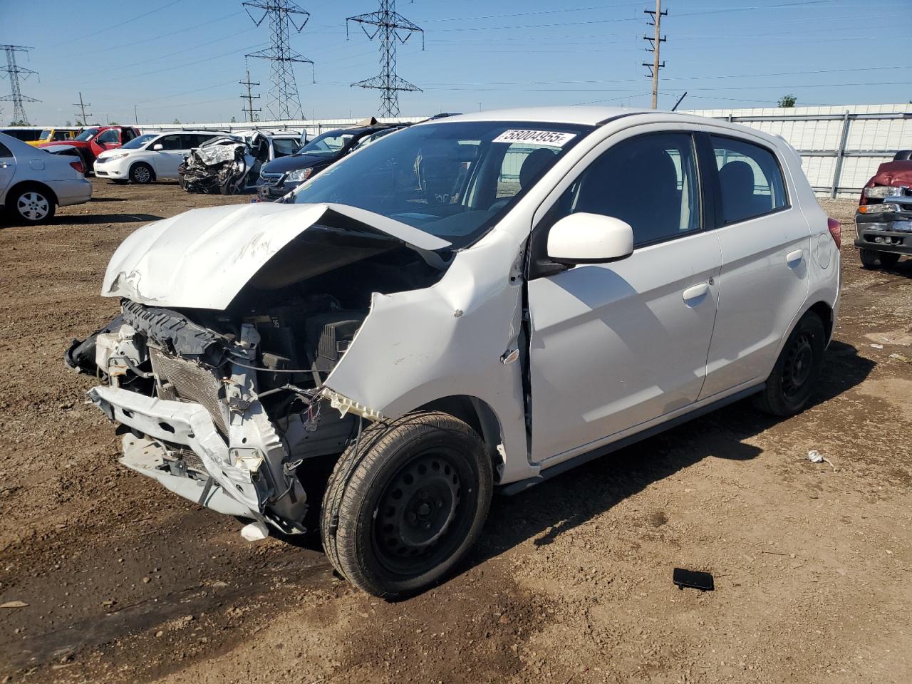 2017 Mitsubishi Mirage Es للبيع في Elgin، IL - Front End