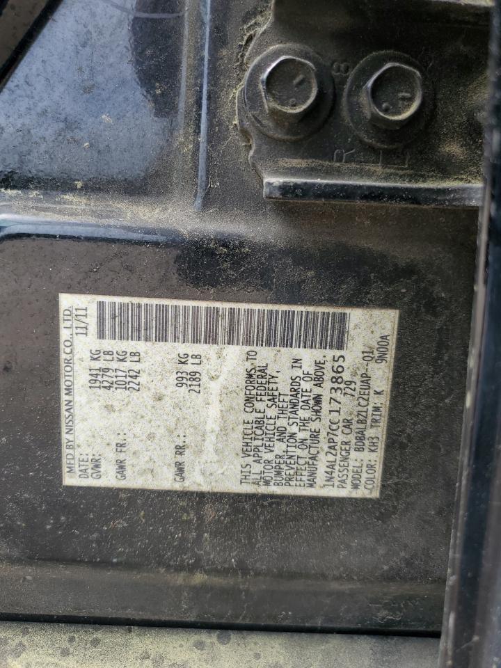 2012 Nissan Altima Base VIN: 1N4AL2AP7CC173865 Lot: 56305035