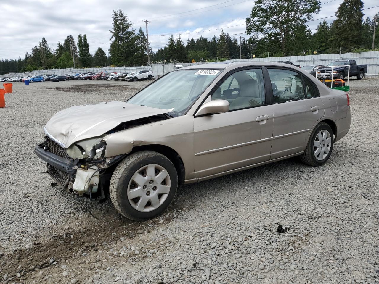 2002 Honda Civic Ex იყიდება Graham-ში, WA - Front End
