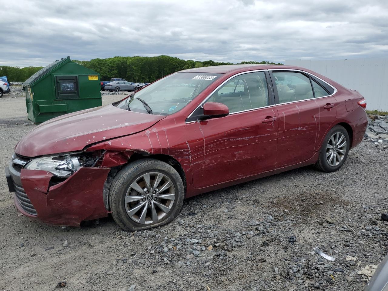 2017 Toyota Camry Le na sprzedaż w Assonet, MA - Front End