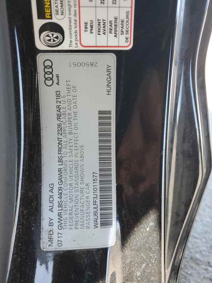 2018 Audi A3 Premium VIN: WAU6ULFF3J1011577 Lot: 56677405