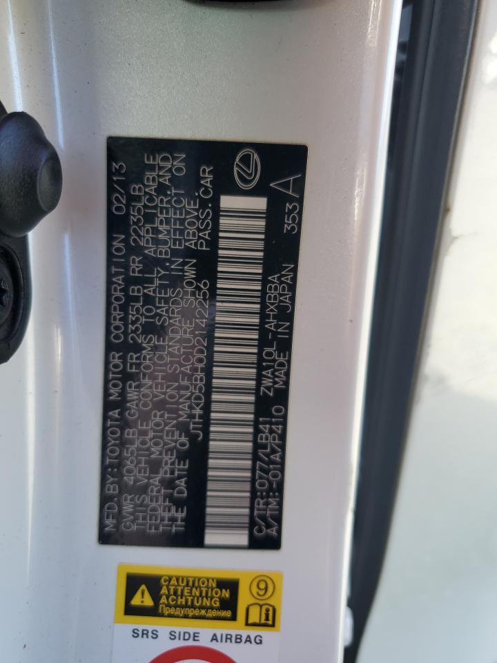 2013 Lexus Ct 200 VIN: JTHKD5BH0D2142256 Lot: 57302155