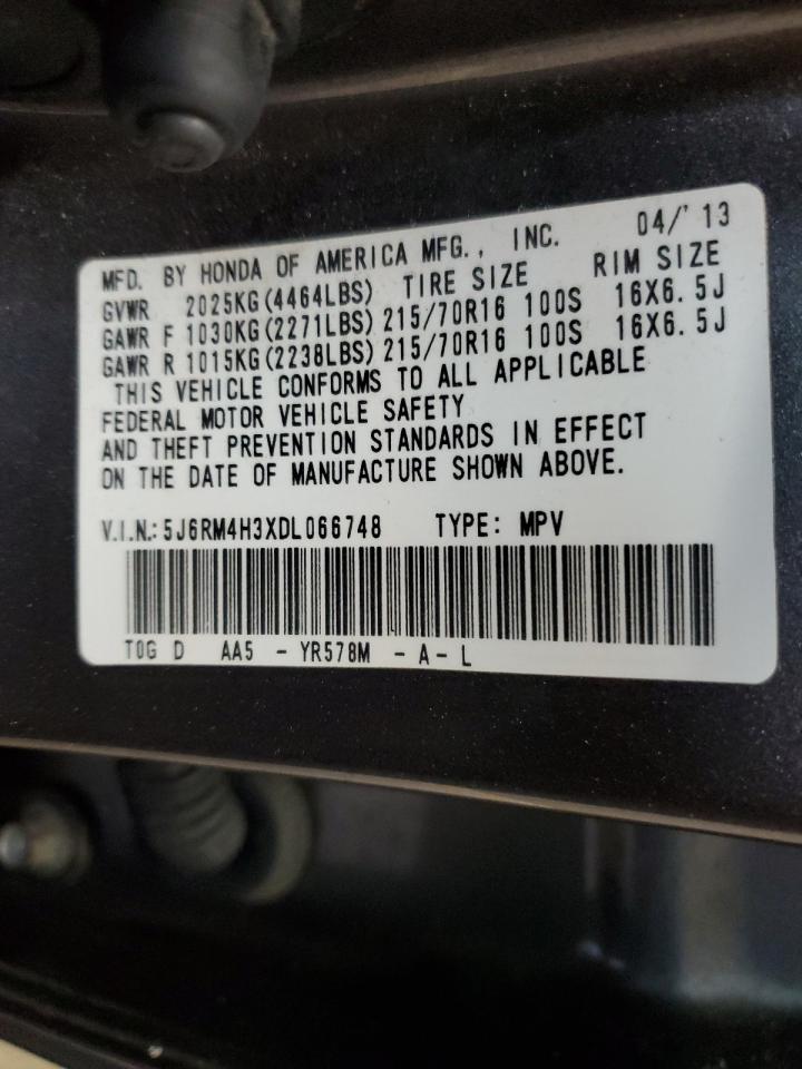 2013 Honda Cr-V Lx VIN: 5J6RM4H3XDL066748 Lot: 56716485