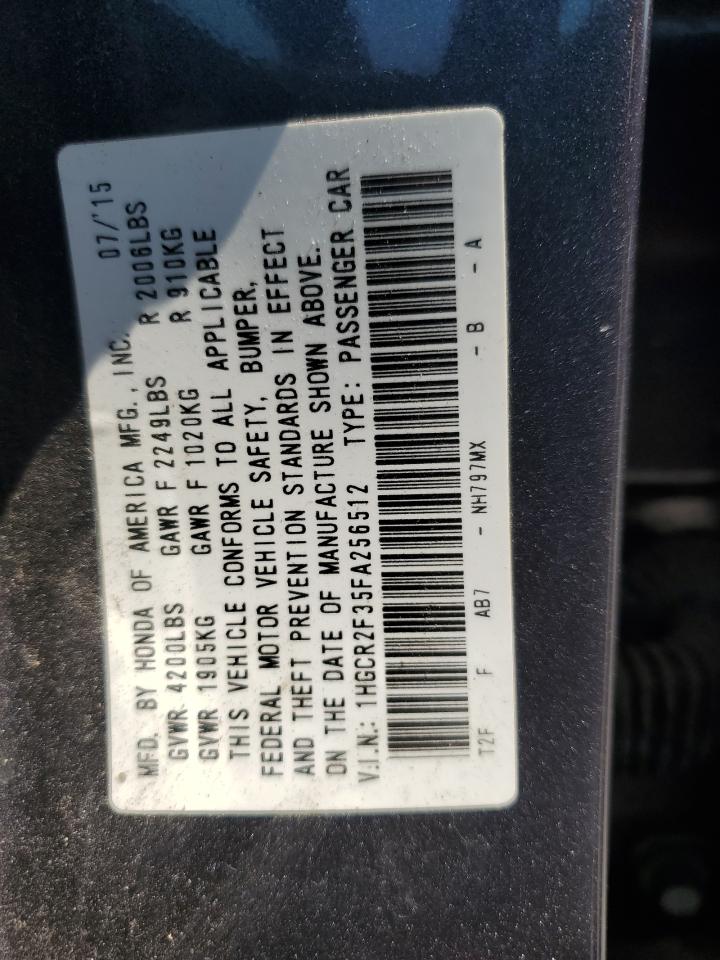 2015 Honda Accord Lx VIN: 1HGCR2F35FA256512 Lot: 56948795