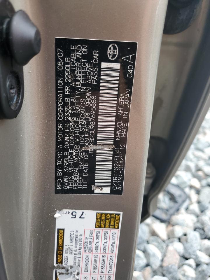 2008 Toyota Prius VIN: JTDKB20U987695888 Lot: 56646945