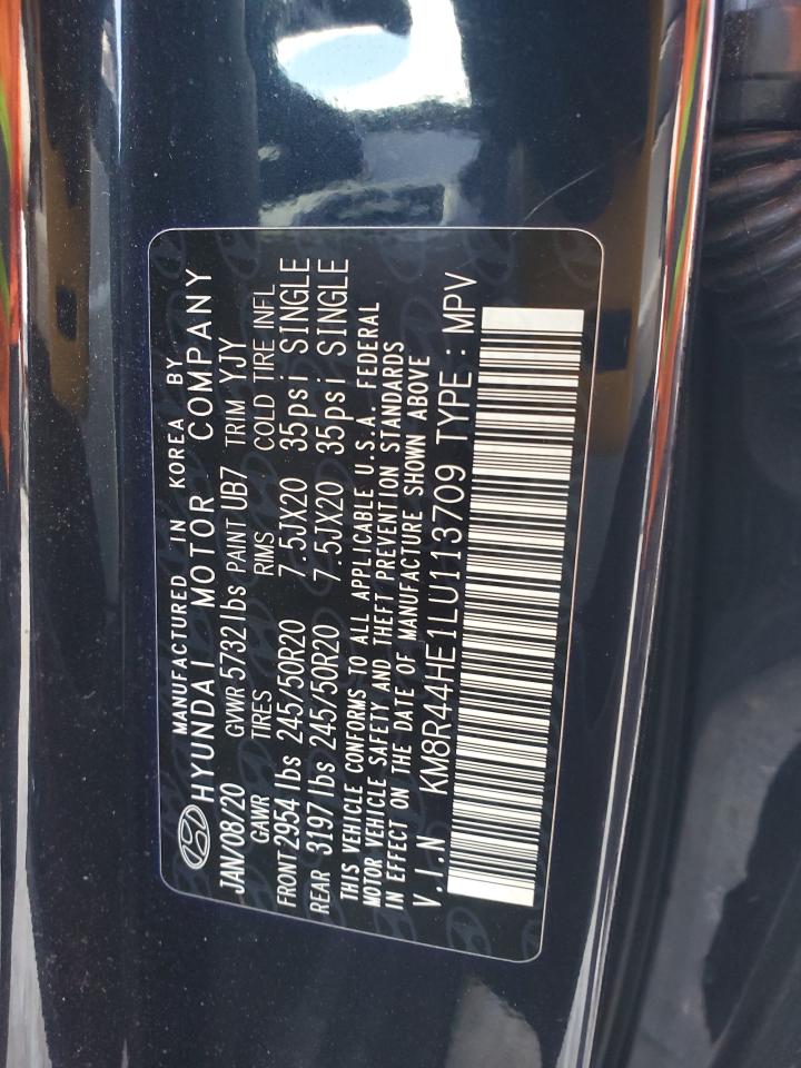 2020 Hyundai Palisade Sel VIN: KM8R44HE1LU113709 Lot: 57044475