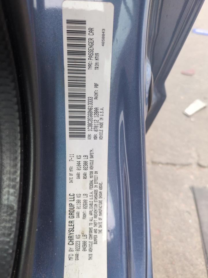 2011 Chrysler 200 Touring VIN: 1C3BC2EG6BN613333 Lot: 56824425