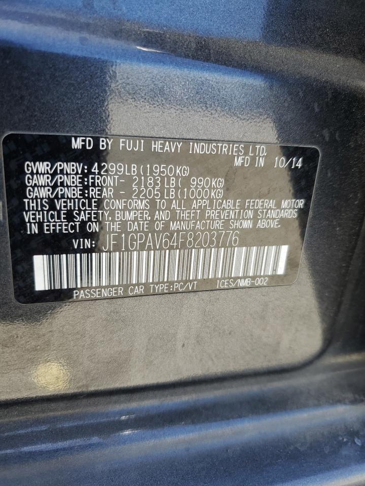 2015 Subaru Impreza Sport Limited VIN: JF1GPAV64F8203776 Lot: 55860765