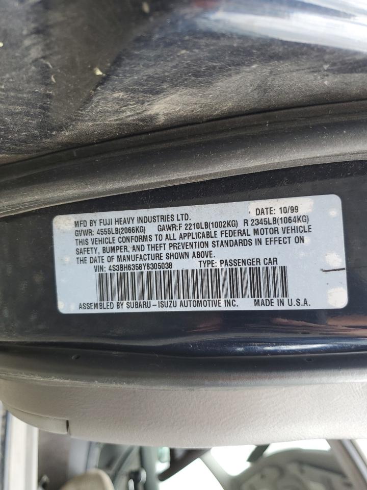 2000 Subaru Legacy L VIN: 4S3BH6358Y6305038 Lot: 56010605