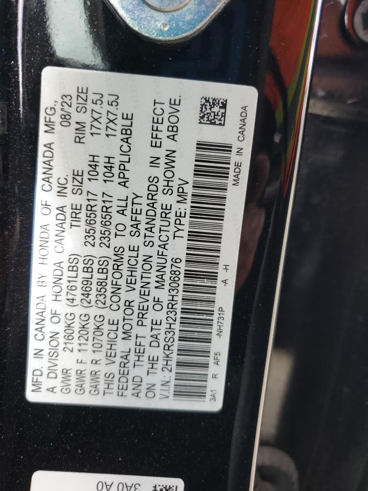 2024 Honda Cr-V Lx VIN: 2HKRS3H23RH306876 Lot: 56745445