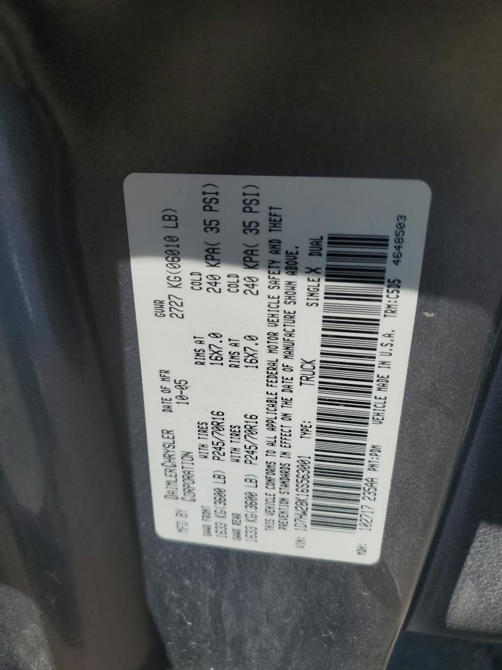 2006 Dodge Dakota Quad VIN: 1D7HW28K16S563001 Lot: 55455345