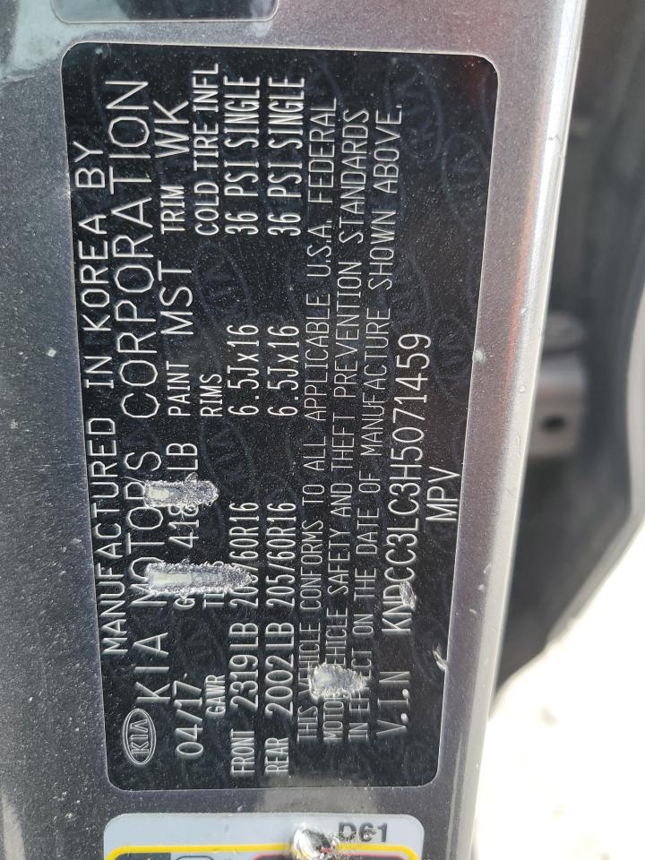 2017 Kia Niro Ex VIN: KNDCC3LC3H5071459 Lot: 55564065