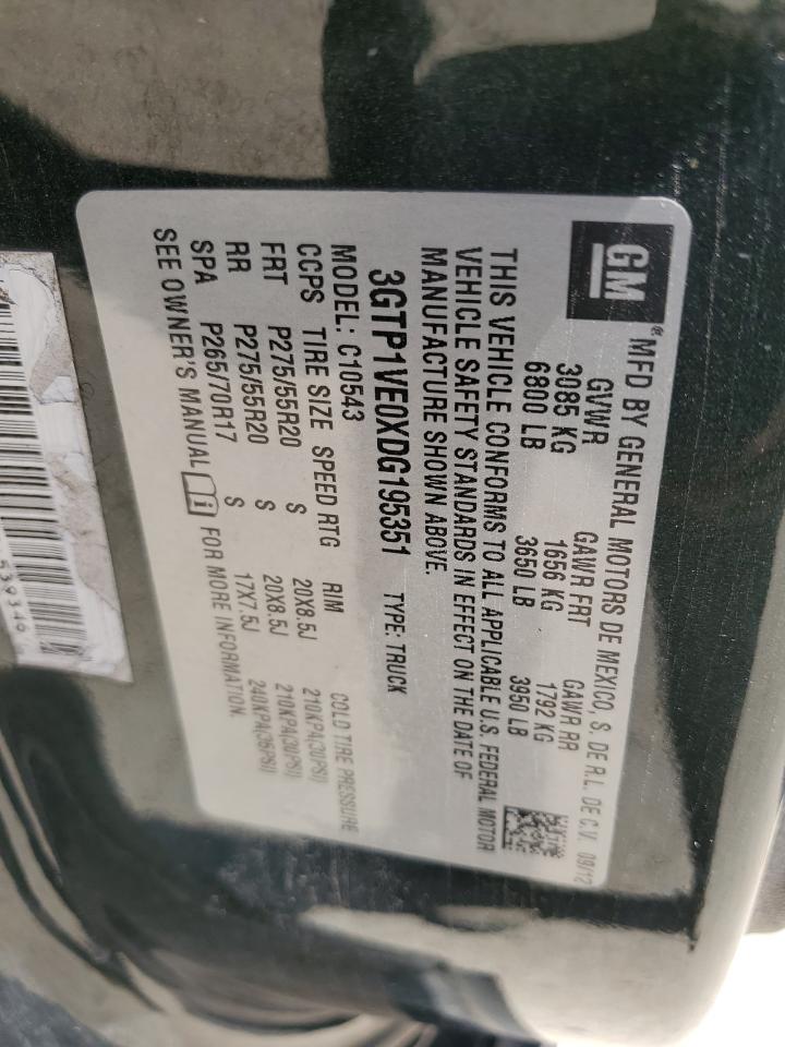 2013 GMC Sierra C1500 Sle VIN: 3GTP1VE0XDG195351 Lot: 56060345