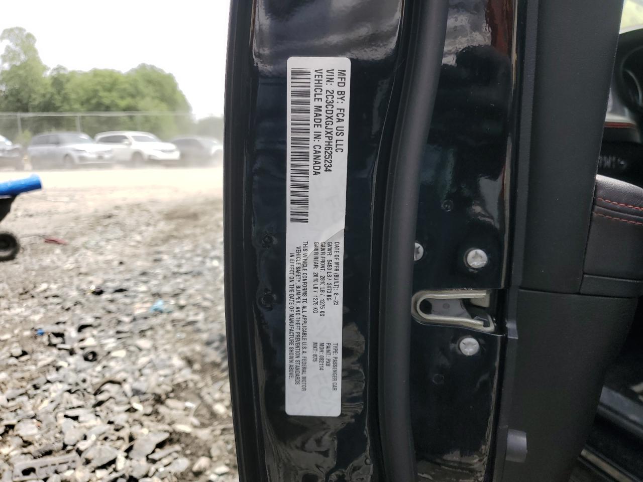 2023 Dodge Charger Scat Pack VIN: 2C3CDXGJXPH625234 Lot: 57501925
