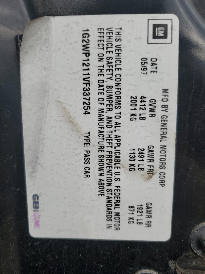 1997 Pontiac Grand Prix Gtp VIN: 1G2WP1211VF337254 Lot: 55922935
