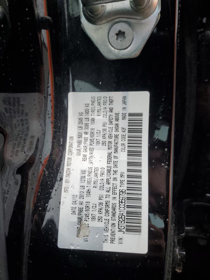2012 Mazda Cx-9 VIN: JM3TB2BA1C0359796 Lot: 55250075