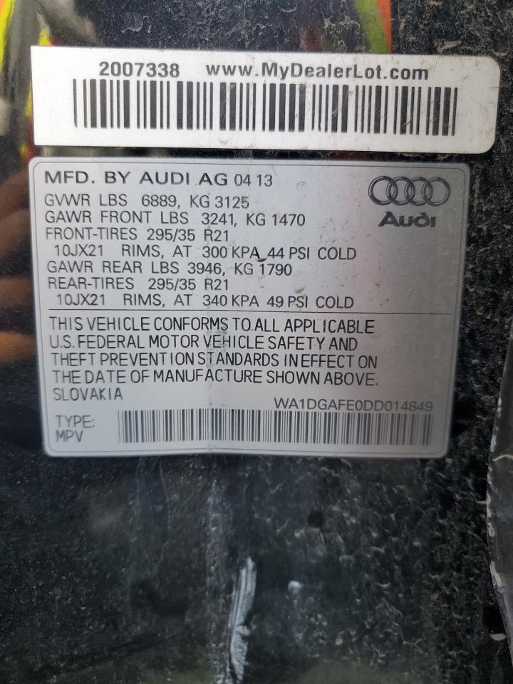 2013 Audi Q7 Prestige VIN: WA1DGAFE0DD014849 Lot: 56521315