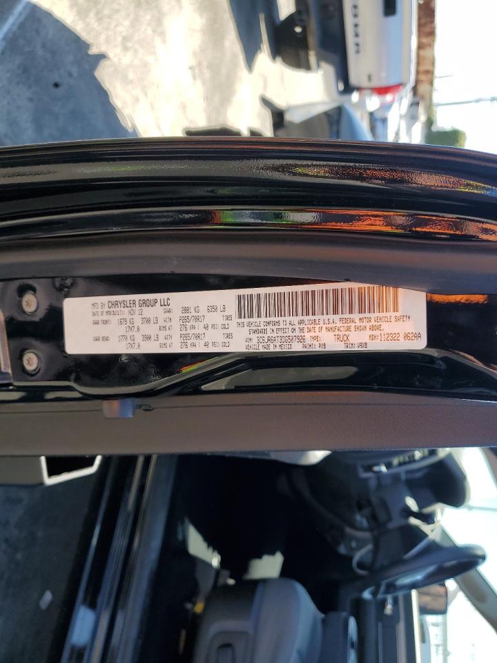 2013 Ram 1500 St VIN: 3C6JR6AT3DG507926 Lot: 55978395