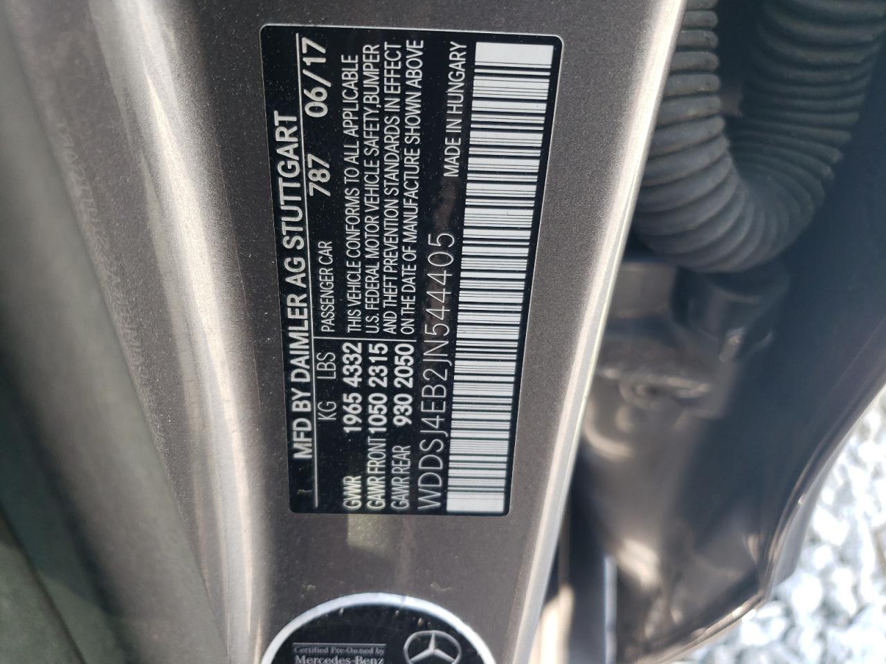 2018 Mercedes-Benz Cla 250 VIN: WDDSJ4EB2JN544405 Lot: 56524875