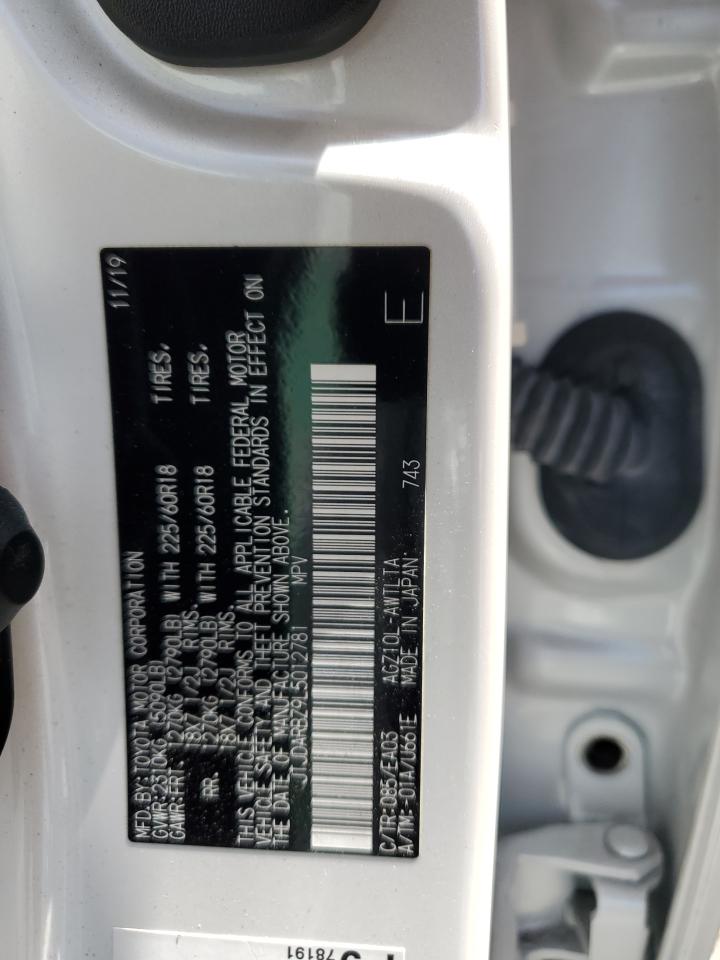 2020 Lexus Nx 300 VIN: JTJDARBZ9L5012781 Lot: 59105205