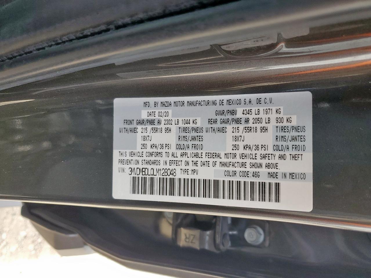 2020 Mazda Cx-30 Preferred VIN: 3MVDMBDL0LM128048 Lot: 56864645