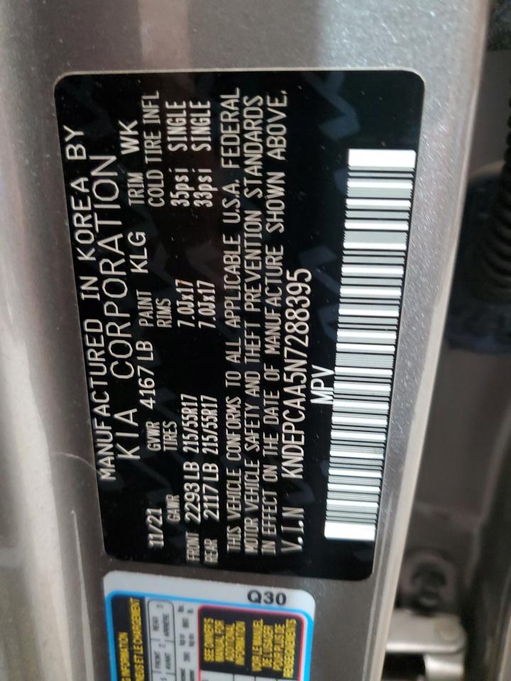 2022 Kia Seltos Lx VIN: KNDEPCAA5N7288395 Lot: 56768825