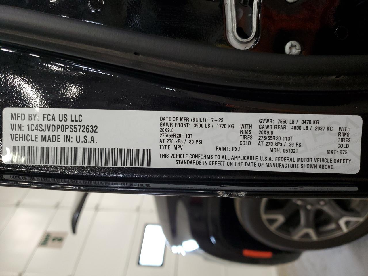 2023 Jeep Wagoneer Series Iii VIN: 1C4SJVDP0PS572632 Lot: 57608885