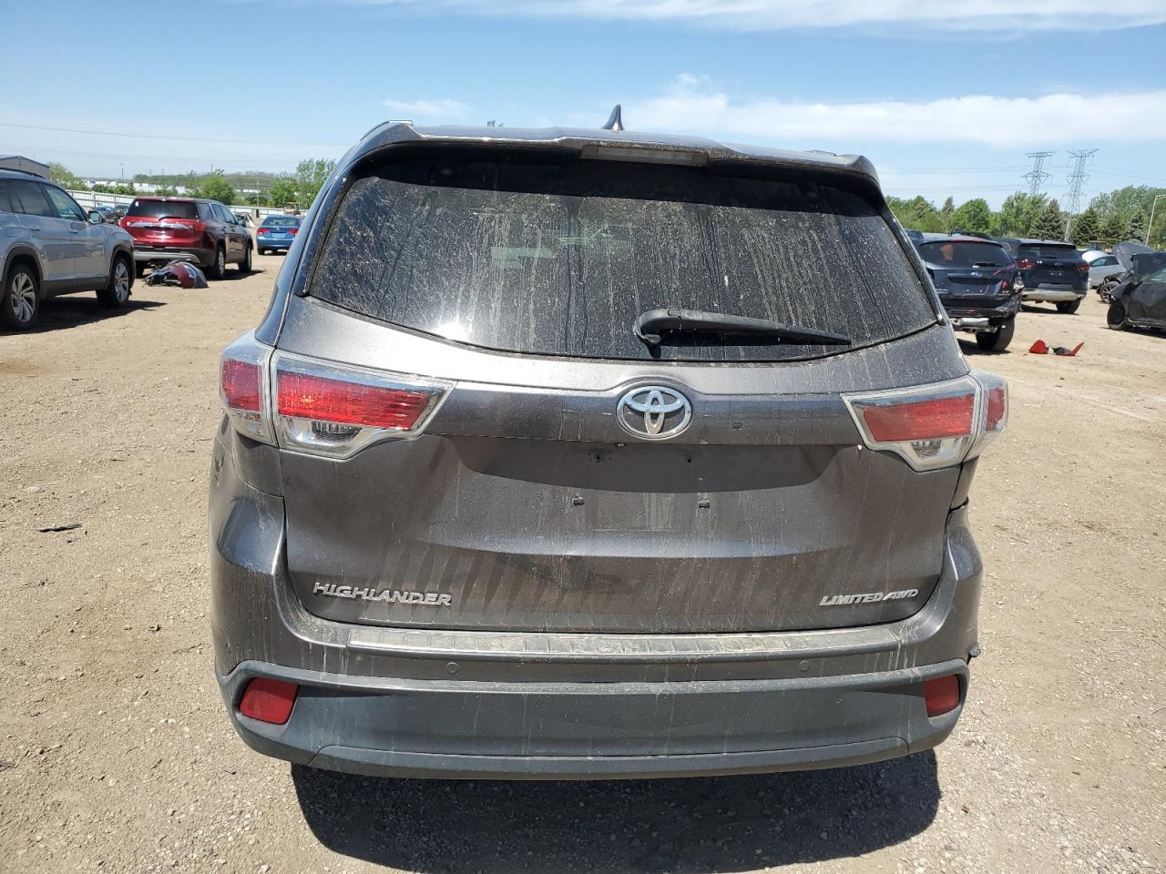 2016 Toyota Highlander Limited VIN: 5TDDKRFH8GS274874 Lot: 56732525