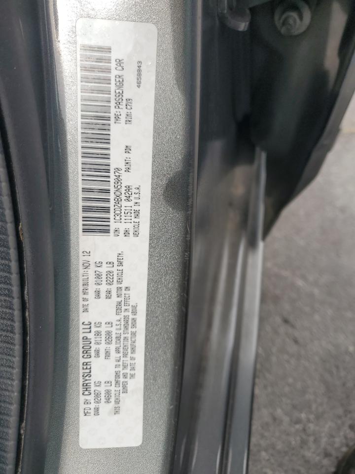 2013 Dodge Avenger Se VIN: 1C3CDZABXDN590470 Lot: 56274945
