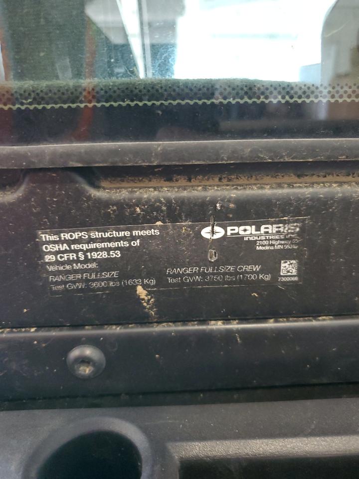 2025 Polaris Ranger Xp 1000 Northstar Ultimate VIN: 4XARRY99XS8771980 Lot: 56417615