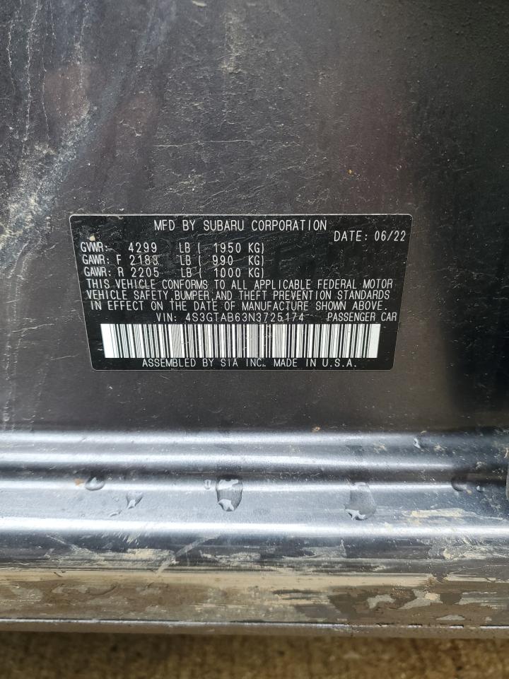 2022 Subaru Impreza VIN: 4S3GTAB63N3725174 Lot: 55116405