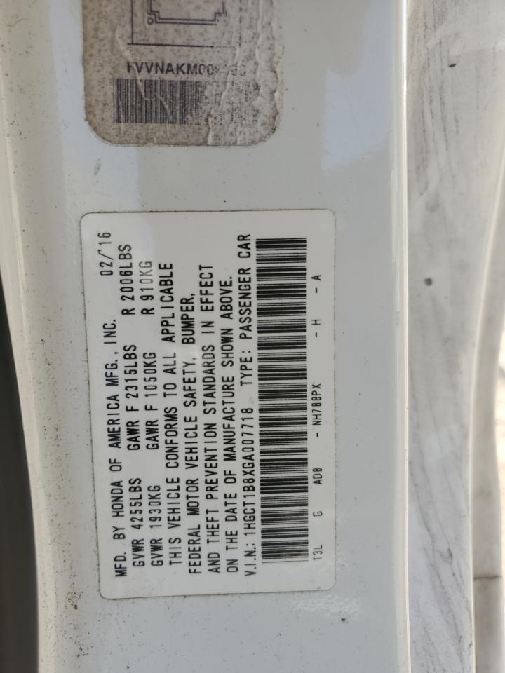 2016 Honda Accord Exl VIN: 1HGCT1B8XGA007718 Lot: 56207355
