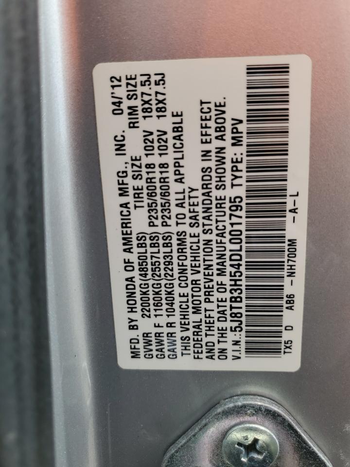 2013 Acura Rdx Technology VIN: 5J8TB3H54DL001795 Lot: 56590265