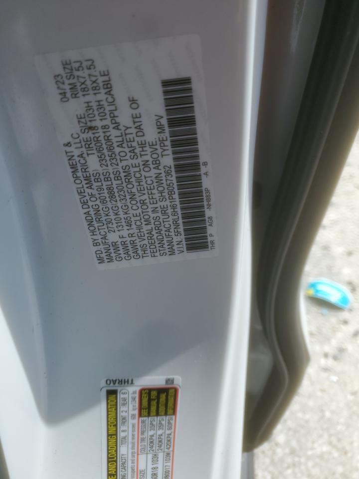 2023 Honda Odyssey Exl VIN: 5FNRL6H61PB057362 Lot: 56707355