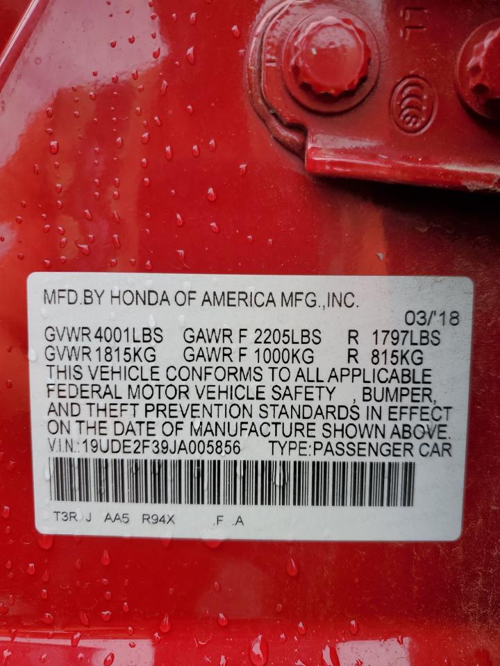 2018 Acura Ilx Base Watch Plus VIN: 19UDE2F39JA005856 Lot: 89566855